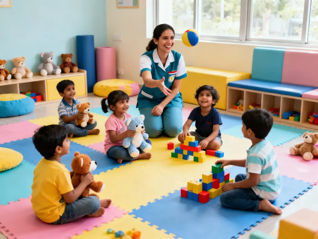 “Children learning through play at Sakura Child Therapy in Chennai”
